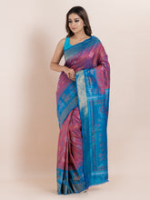 KAVVYA  PINK IKAT SILK SAREE